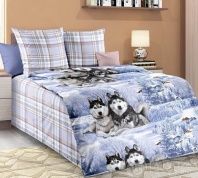 Постельное белье Хаски 3Д от интернет-магазина Галактика текстиля Постельное белье Хаски 3Д фото